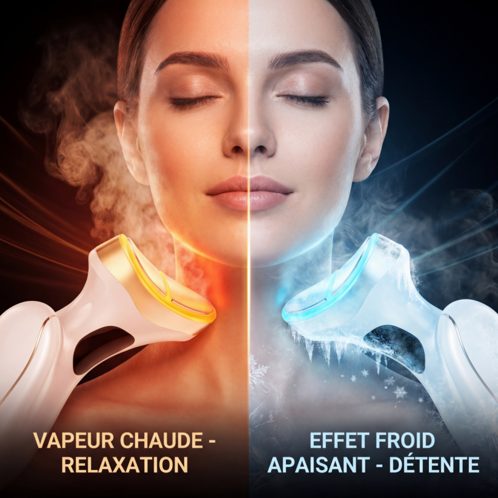 appareil beauté visage chaud froid massage peau éclat