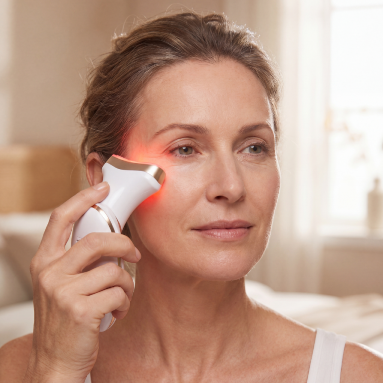 appareil LED facial avec lumière rouge anti-rides